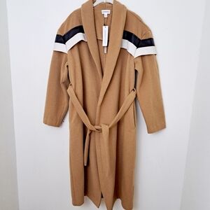 MakingThe Cut Women's S2 E6 Winning Look Andrea's Wool Carmel Over Coat Sz XS